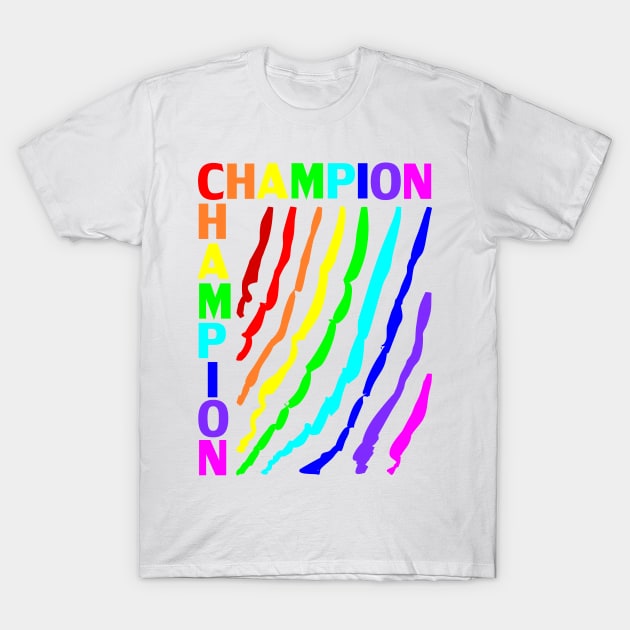 CHAMPION rainbow T-Shirt by Vladimir Zevenckih